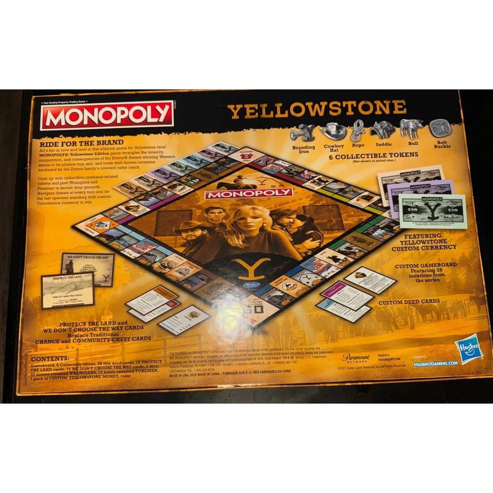 Hasbro Monopoly YELLOWSTONE the Dutton Ranch Board Game New - Picture 2 of 2